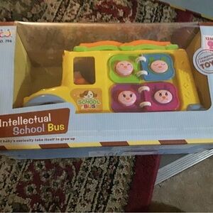 Source Unknown Yellow and Pink Intellectual School Bus Toy